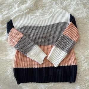 Color block sweater